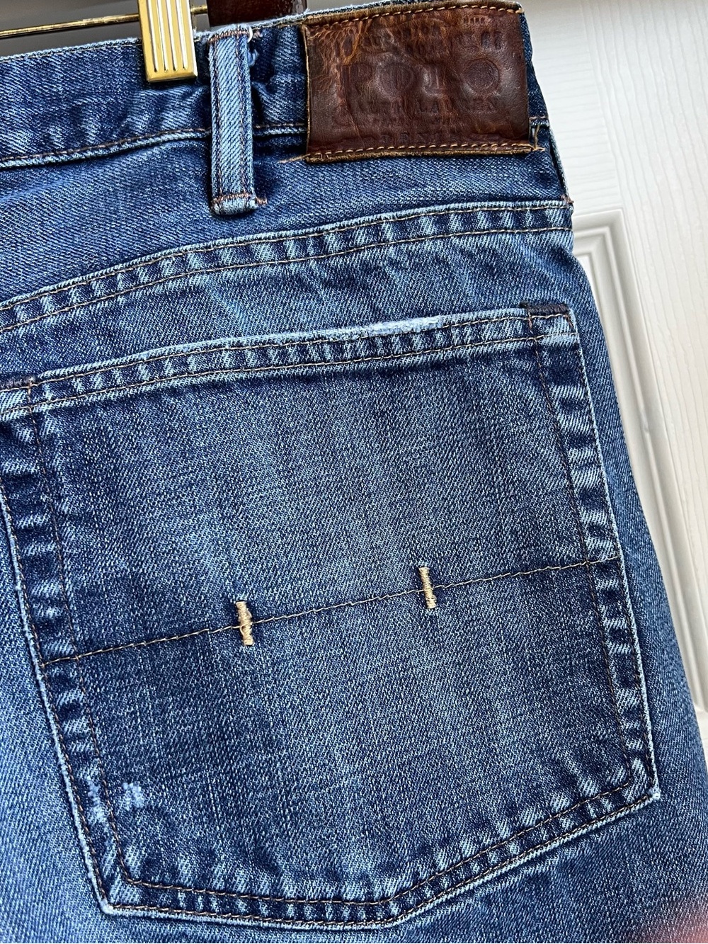 Polo Ralph Lauren Mens Blue 67 Denim Jeans - Classic Straight Leg Baggy 38x30